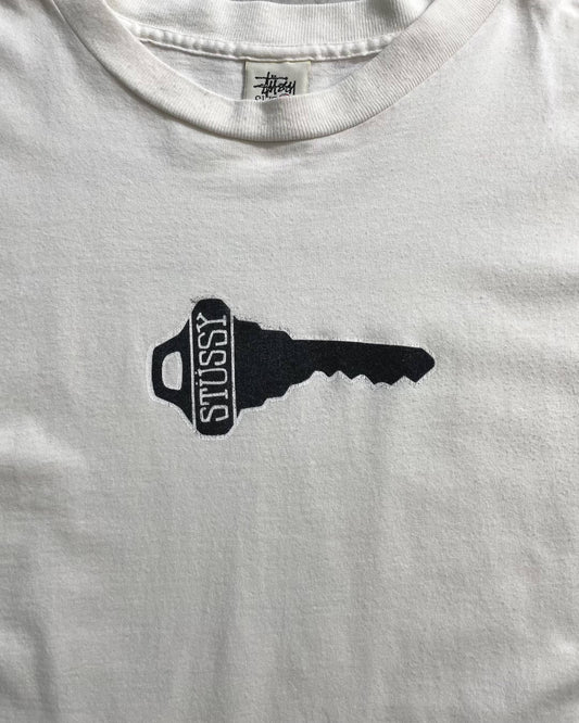90's Stussy "Knowledge is key" プリントTシャツ Oldstussy 両面プリント 表記XL USA製 オールドステューシー