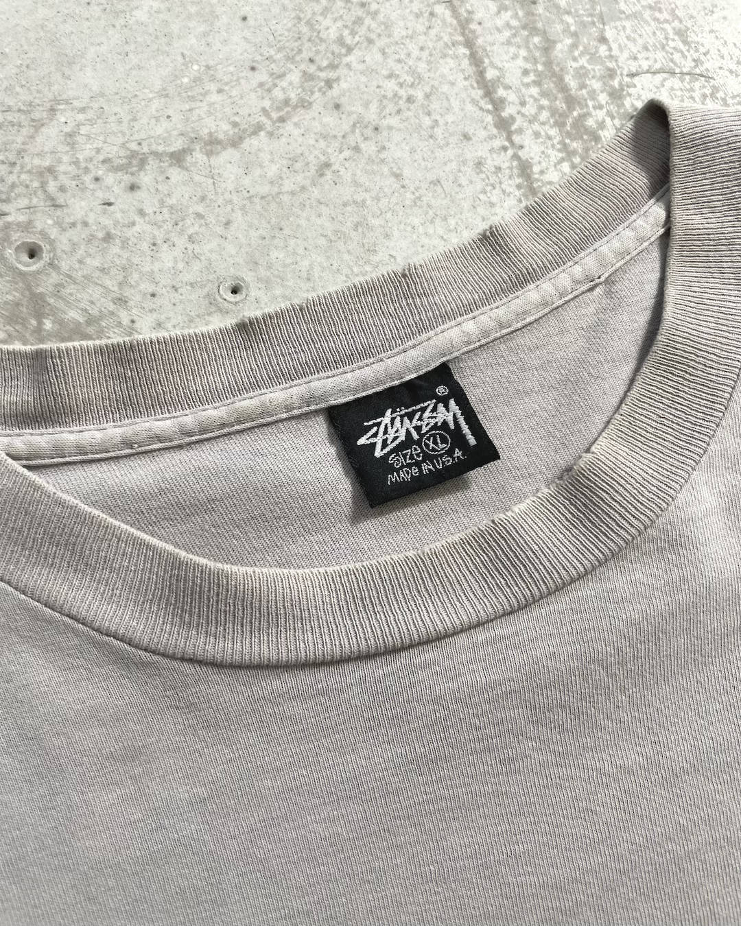 90's Stussy "Flag" プリントTシャツ Oldstussy 両面プリント 表記XL USA製 オールドステューシー