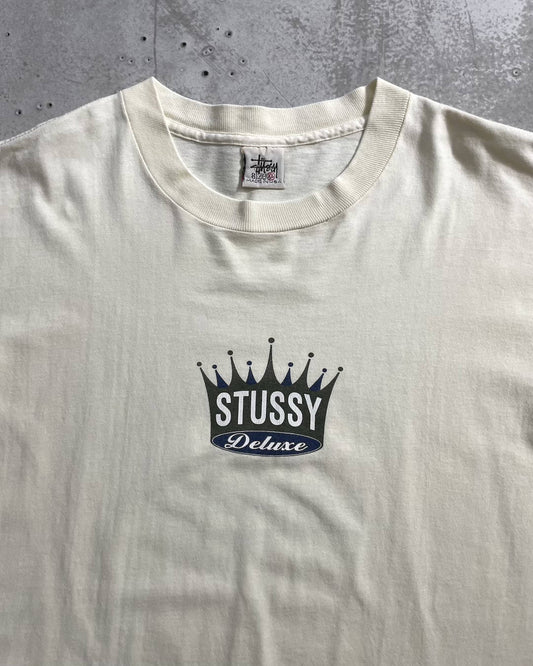90's Stussy "Crown" プリントTシャツ 両面プリント Oldstussy 表記XL USA製 オールドステューシー
