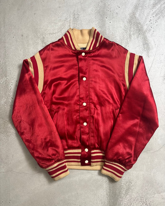 90's Ralph Lauren サテン織 スタジャン スタジアムジャンパー 表記S USA製 オリジナル ラルフローレン