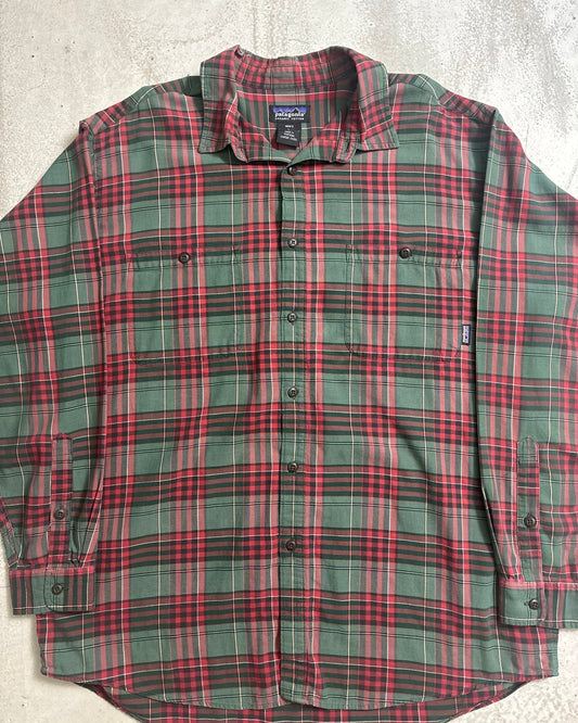 90's Patagonia 長袖チェックシャツ 96年製 表記L ポルトガル製 パタゴニア
