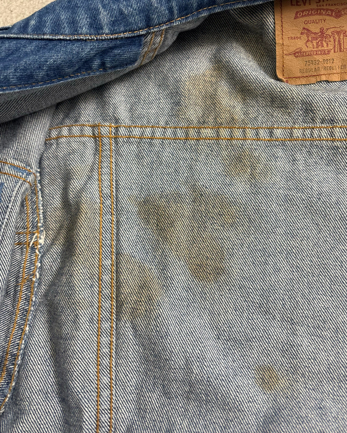 90's Levi's 75432 デニムジャケット ボタン裏刻印無し 表記L カナダ製 リーバイス