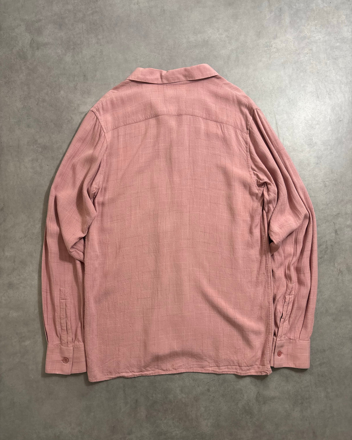 00's SAINT LAURENT 長袖シャツ 開襟 レーヨン ヴィンテージサンプリング 表記38 サンローラン