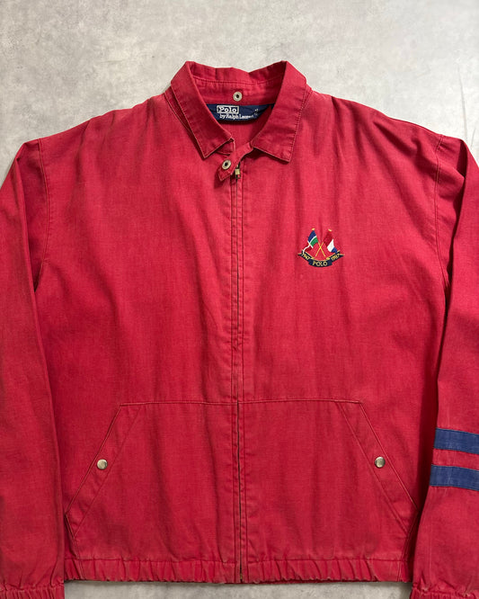 80's Ralph Lauren スウィングトップ クロスフラッグ 表記M ラルフローレン 20周年記念