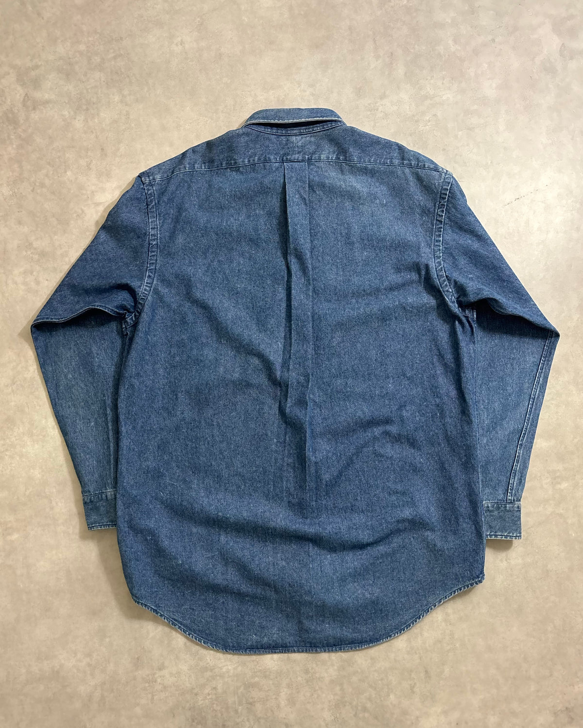 80's~90's POLO COUNTRY デニムシャツ ポニー刺繍 表記L ポロカントリー ラルフローレン