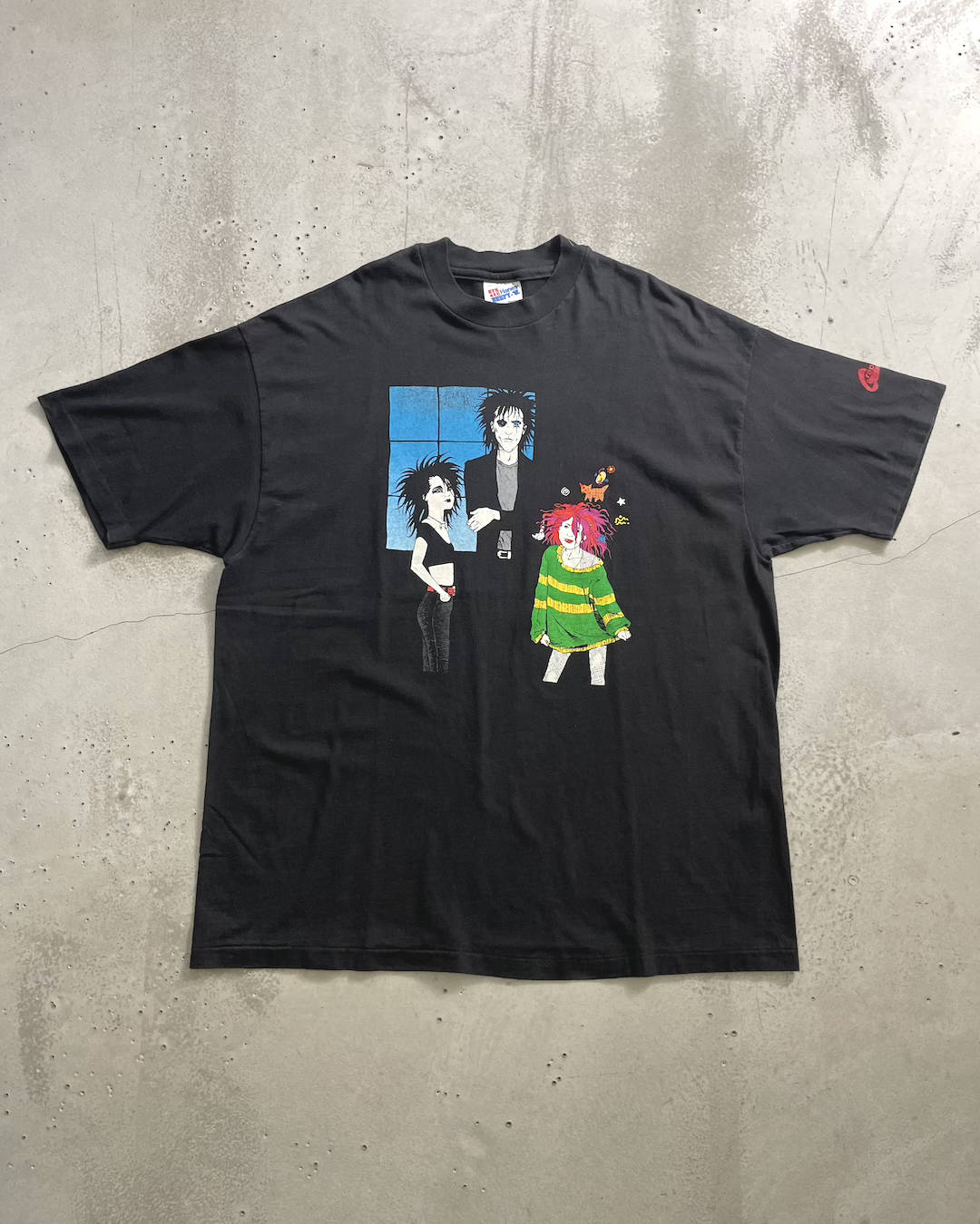 90's The Sandman character T-shirt, double-sided print, labeled XL, Made in USA, Sandman, American comics