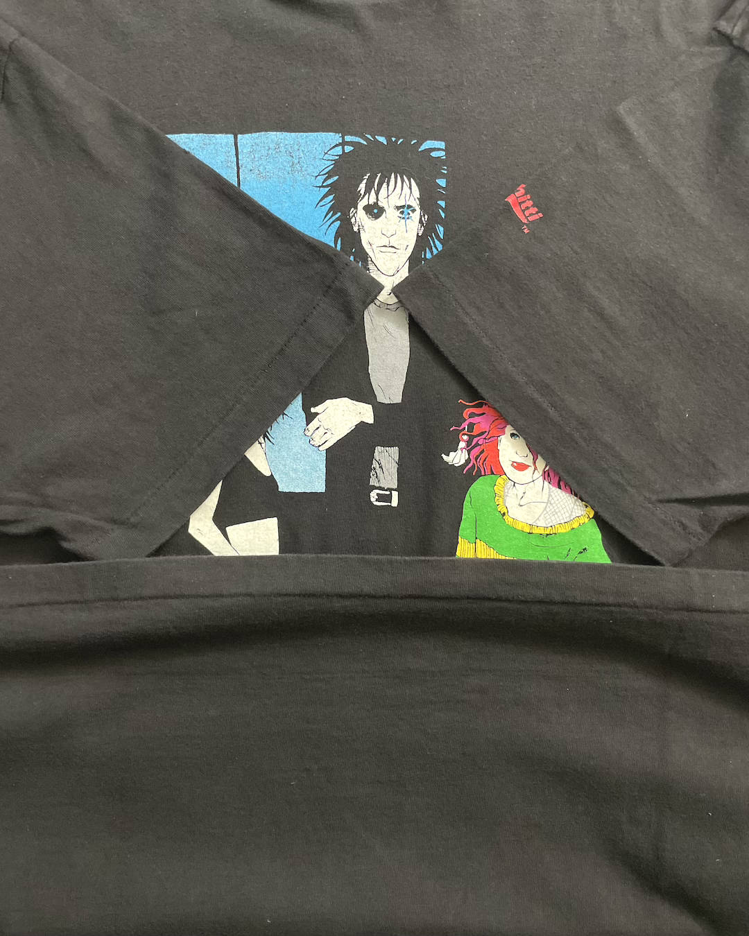 90's The Sandman character T-shirt, double-sided print, labeled XL, Made in USA, Sandman, American comics