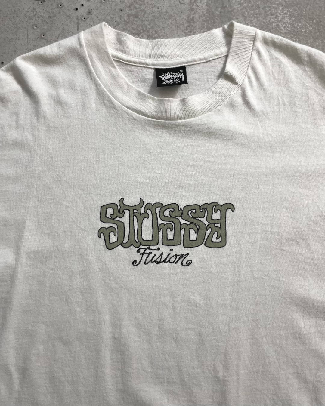 90's Stussy "Fusion" ロゴプリントTシャツ Oldstussy両面プリント 表記XL USA製 オールドステューシー