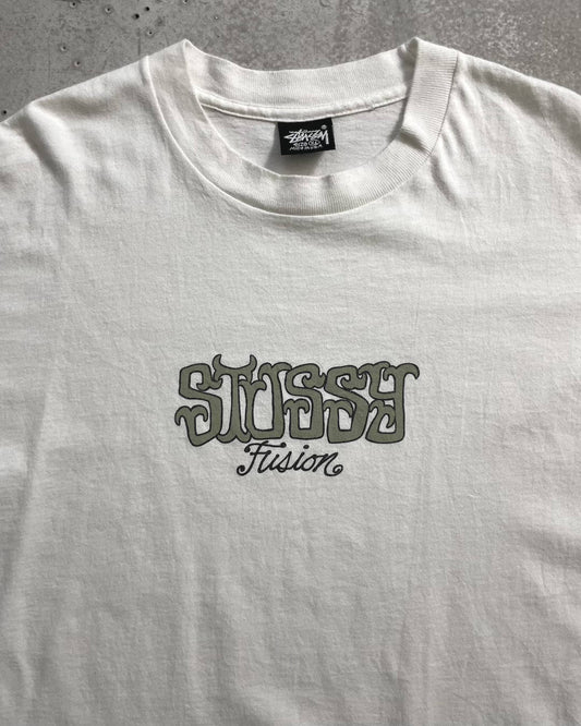90's Stussy "Fusion" ロゴプリントTシャツ Oldstussy両面プリント 表記XL USA製 オールドステューシー