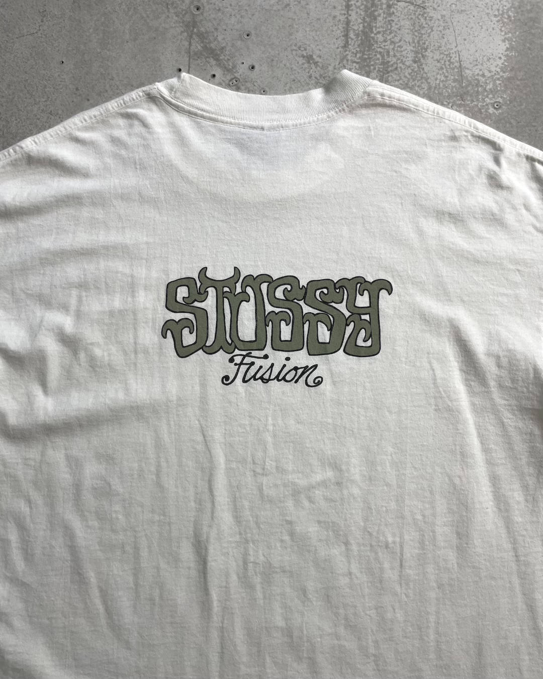 90's Stussy "Fusion" ロゴプリントTシャツ Oldstussy両面プリント 表記XL USA製 オールドステューシー