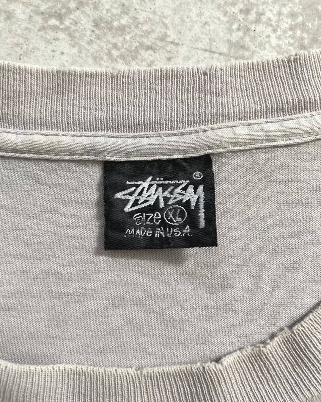 90's Stussy "Flag" プリントTシャツ Oldstussy 両面プリント 表記XL USA製 オールドステューシー