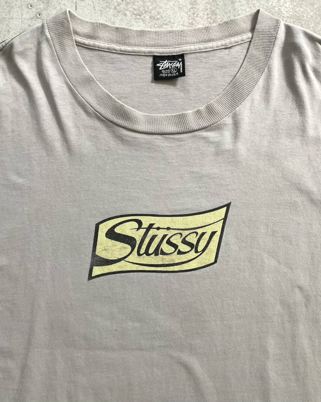 90's Stussy "Flag" プリントTシャツ Oldstussy 両面プリント 表記XL USA製 オールドステューシー
