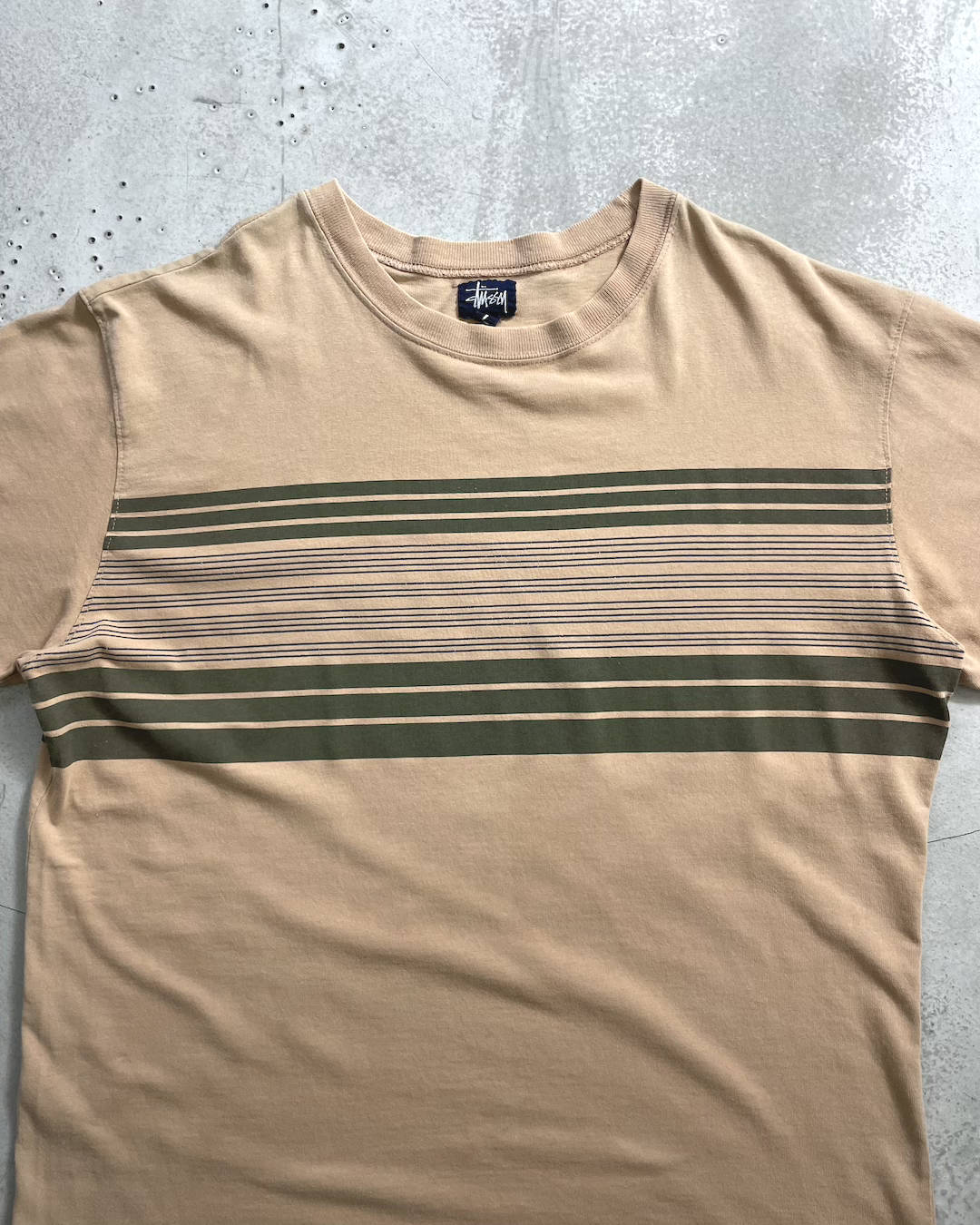 90's Stussy ボーダーTシャツ Oldstussy 両面プリント 表記L オールドステューシー