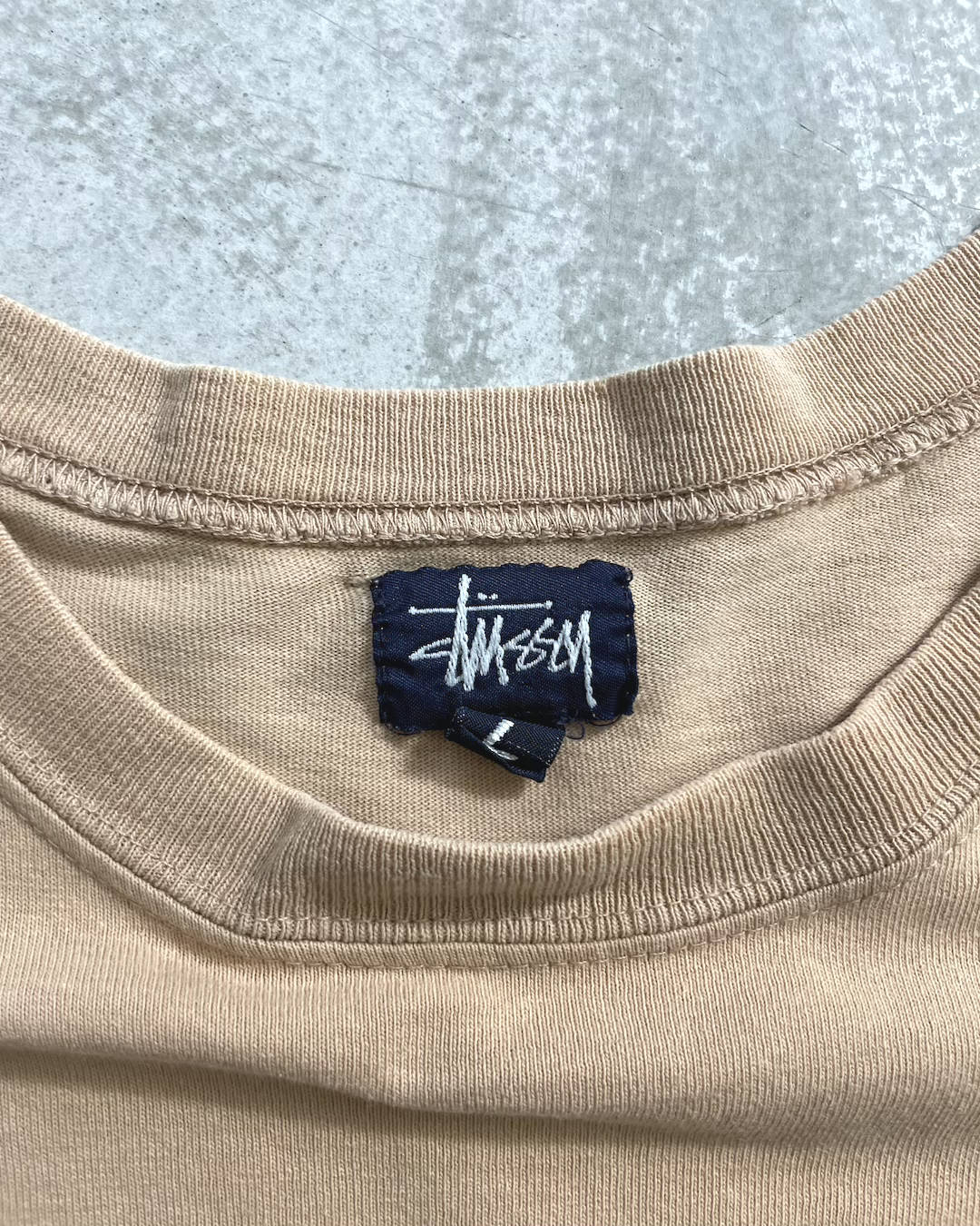 90's Stussy ボーダーTシャツ Oldstussy 両面プリント 表記L オールドステューシー