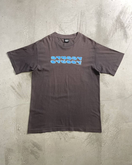 90's Stussy 3DロゴプリントTシャツ Oldstussy 表記L USA製 オールドステューシー