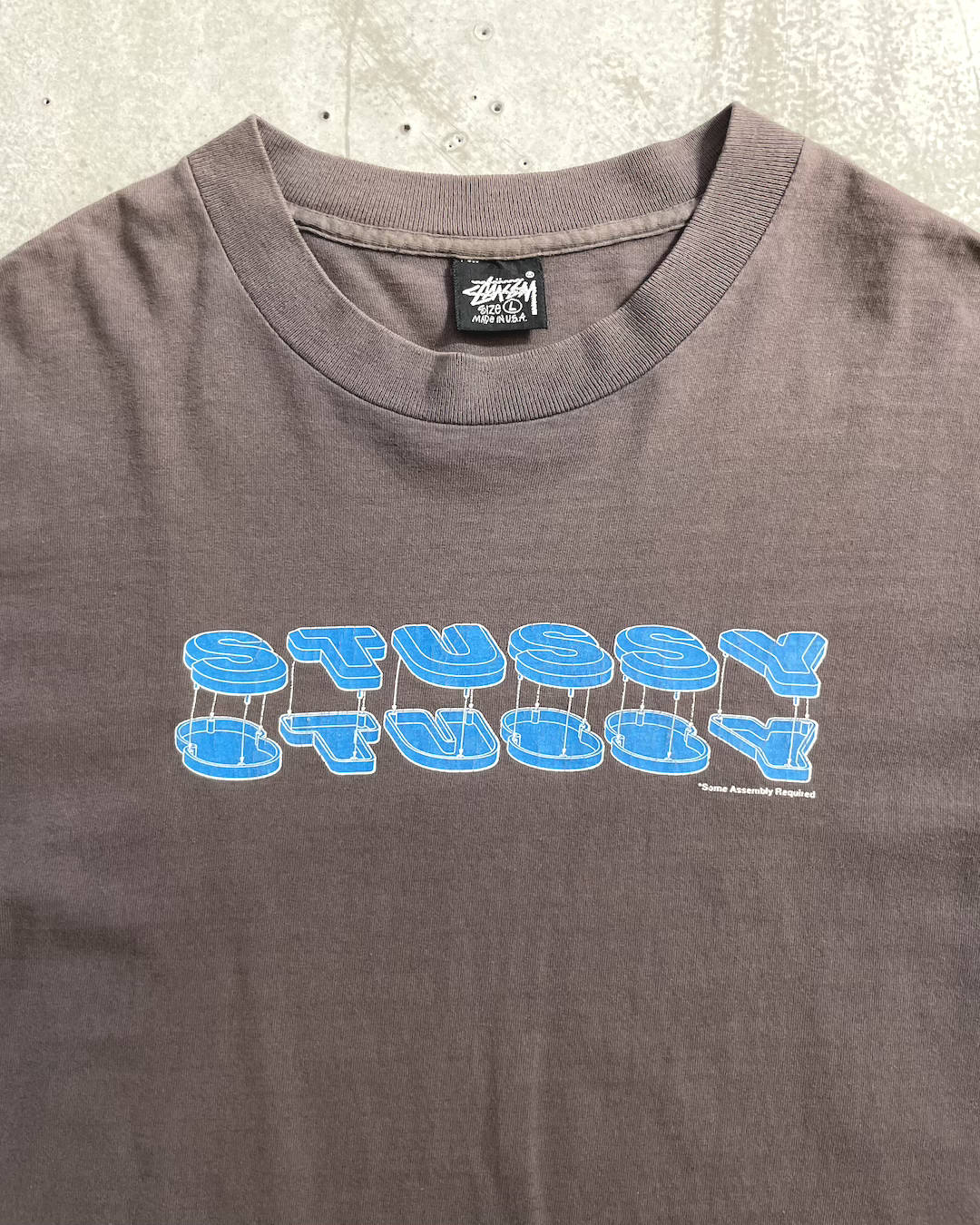 90's Stussy 3DロゴプリントTシャツ Oldstussy 表記L USA製 オールドステューシー