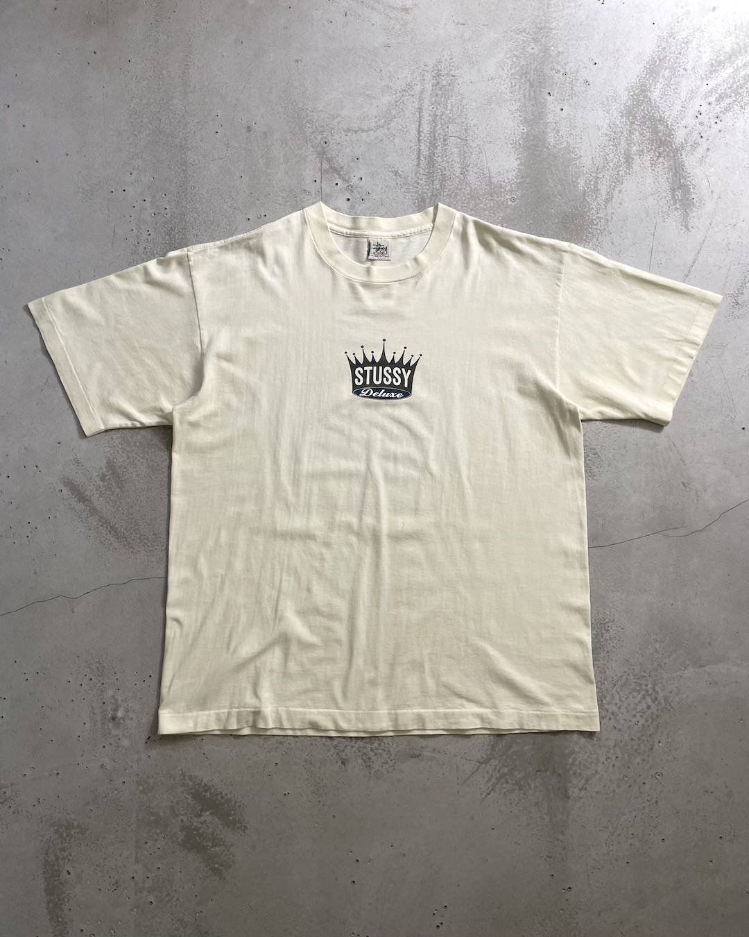 90's Stussy "Crown" Print T-Shirt Double-Sided Print Old Stussy Tagged XL Made in USA Oldstussy