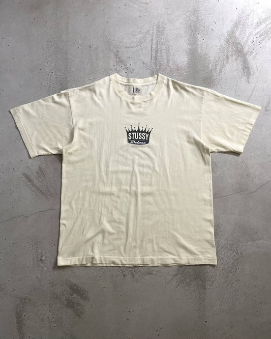 90's Stussy "Crown" プリントTシャツ 両面プリント Oldstussy 表記XL USA製 オールドステューシー