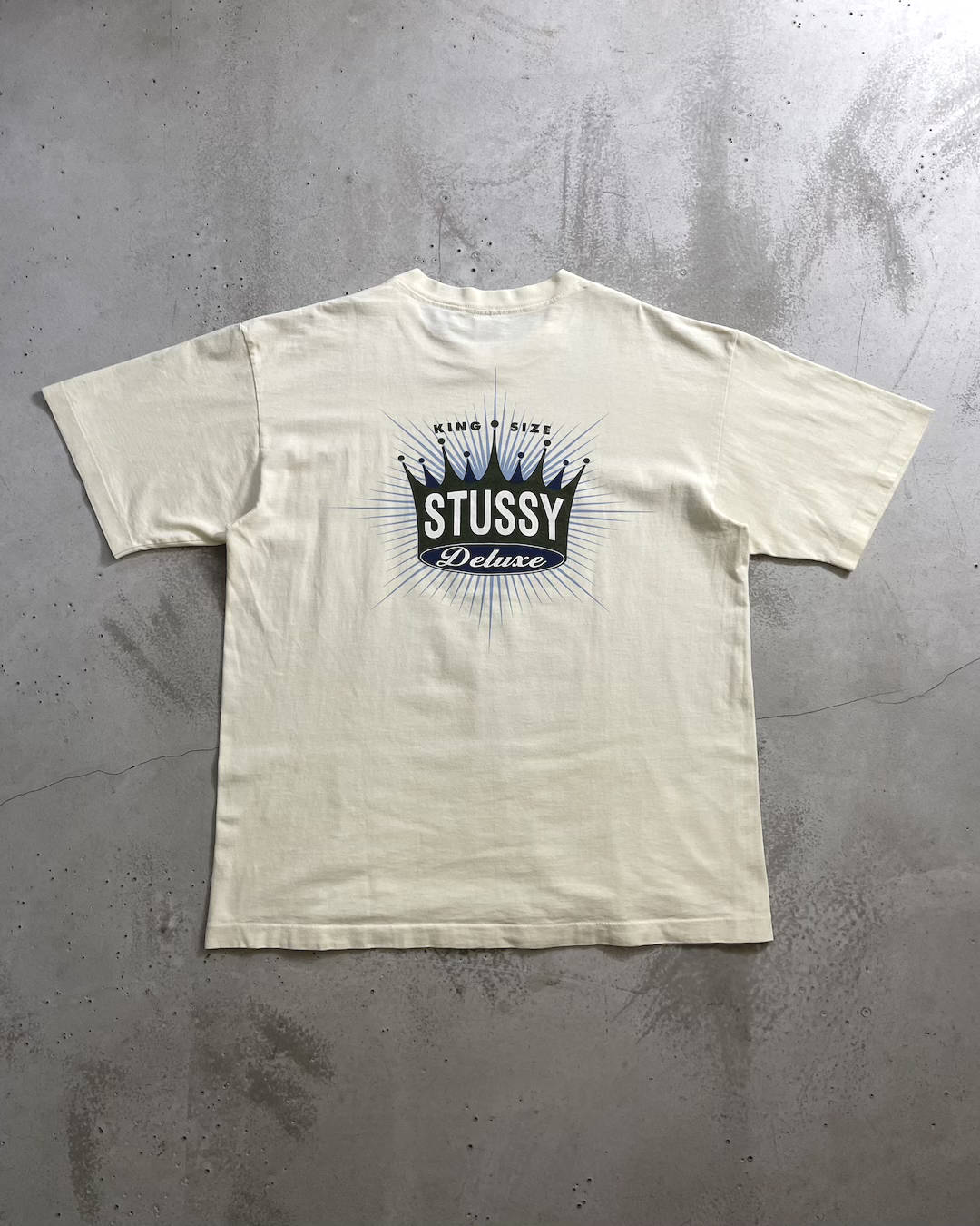 90's Stussy "Crown" Print T-Shirt Double-Sided Print Old Stussy Tagged XL Made in USA Oldstussy