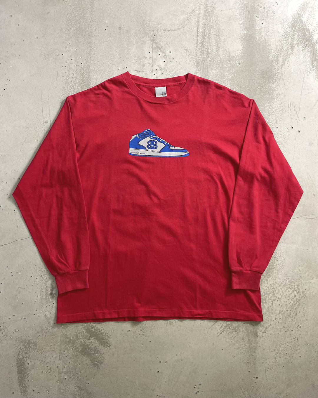 90's Stussy "Air Force 1" パロディロングスリーブTシャツ Oldstussy 表記XL USA製 オールドステューシー