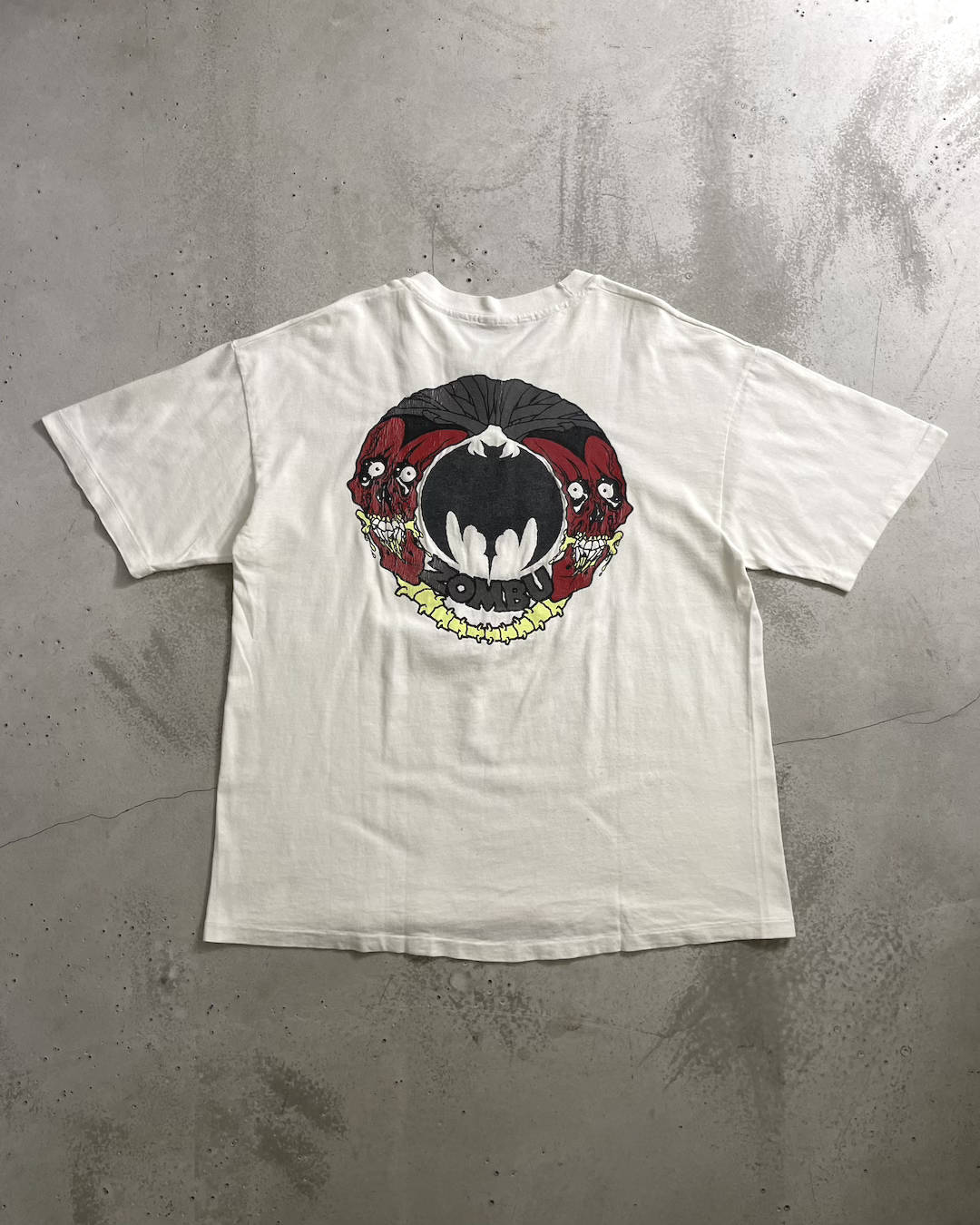 80's ZORLAC "ZOMBU" Art T-Shirt PUSHEAD Double-Sided Print Zorlac