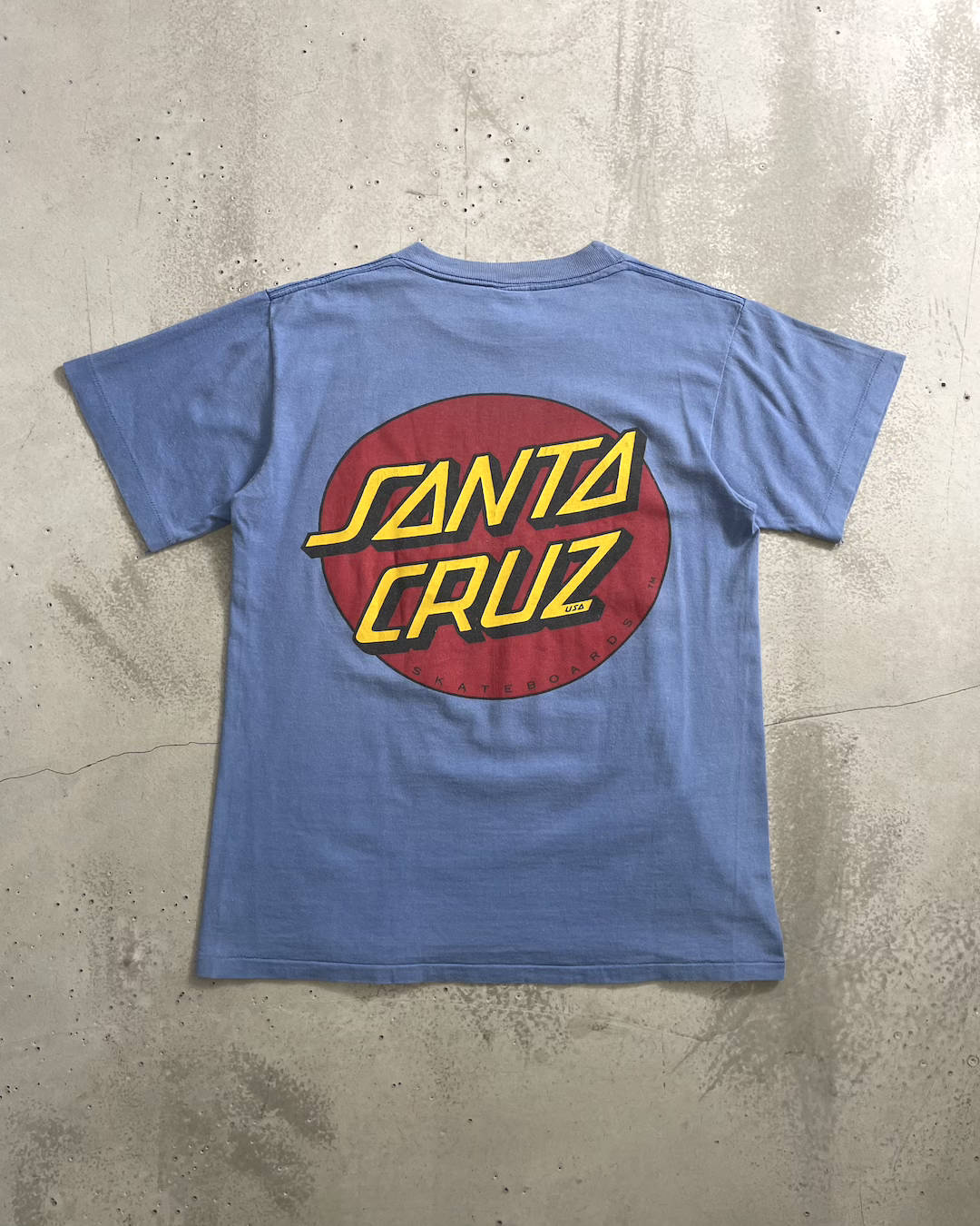 90's SANTA CRUZ "Classic dot" Skate T-shirt Double-Sided Print Size M Made in USA Santa Cruz Classic Dot