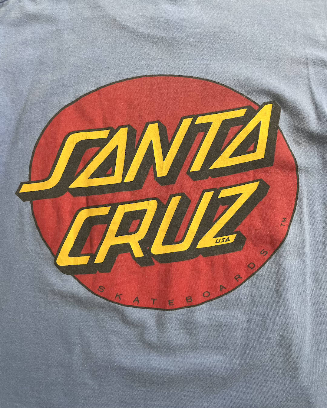90's SANTA CRUZ "Classic dot" Skate T-shirt Double-Sided Print Size M Made in USA Santa Cruz Classic Dot