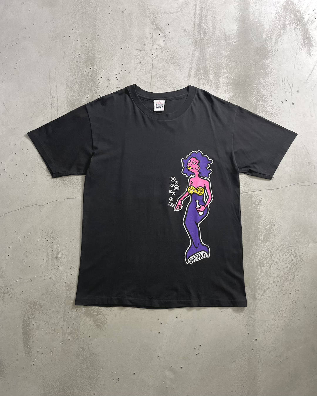 90's VISION STREET WEAR "Mermaid" プリントTシャツ 表記M USA製 ヴィジョン
