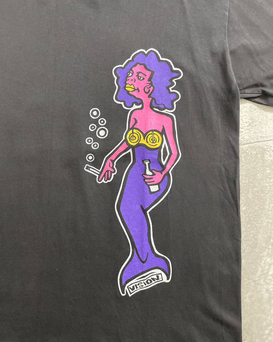 90's VISION STREET WEAR "Mermaid" プリントTシャツ 表記M USA製 ヴィジョン