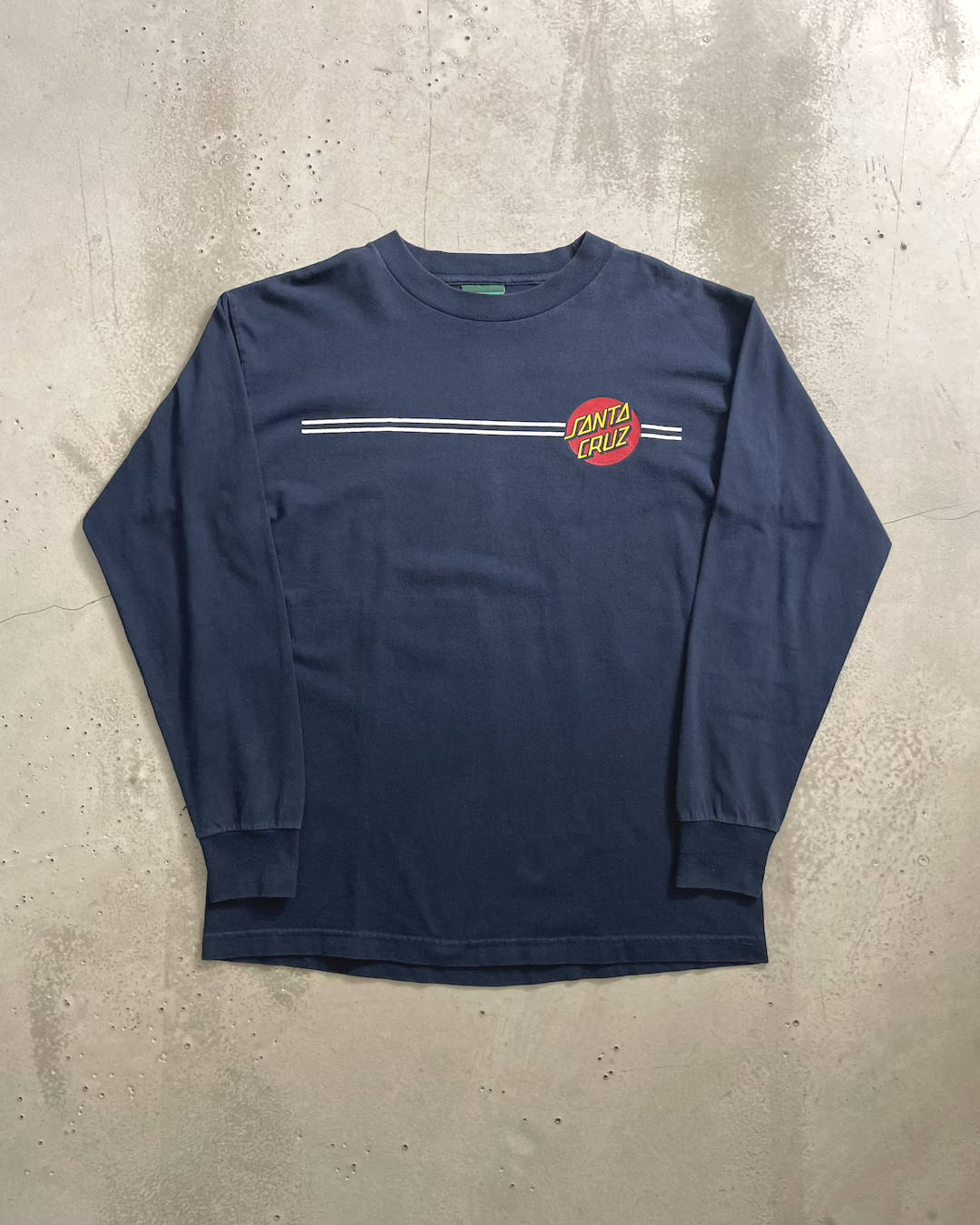 90's SANTA CRUZ"Classic dot" スケートロングスリーブTシャツ 両面プリント 表記M USA製 サンタクルズ クラシックドット