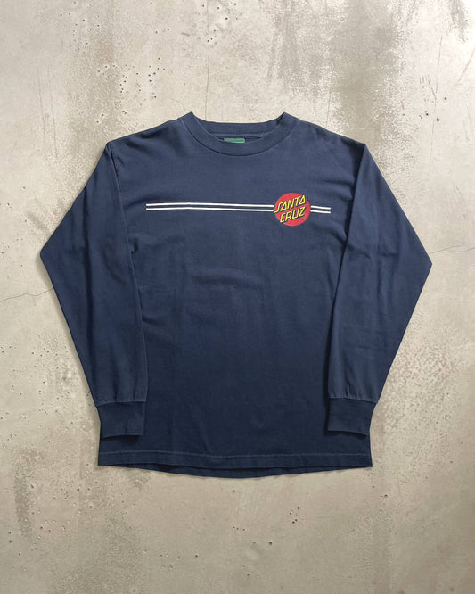 90's SANTA CRUZ"Classic dot" スケートロングスリーブTシャツ 両面プリント 表記M USA製 サンタクルズ クラシックドット
