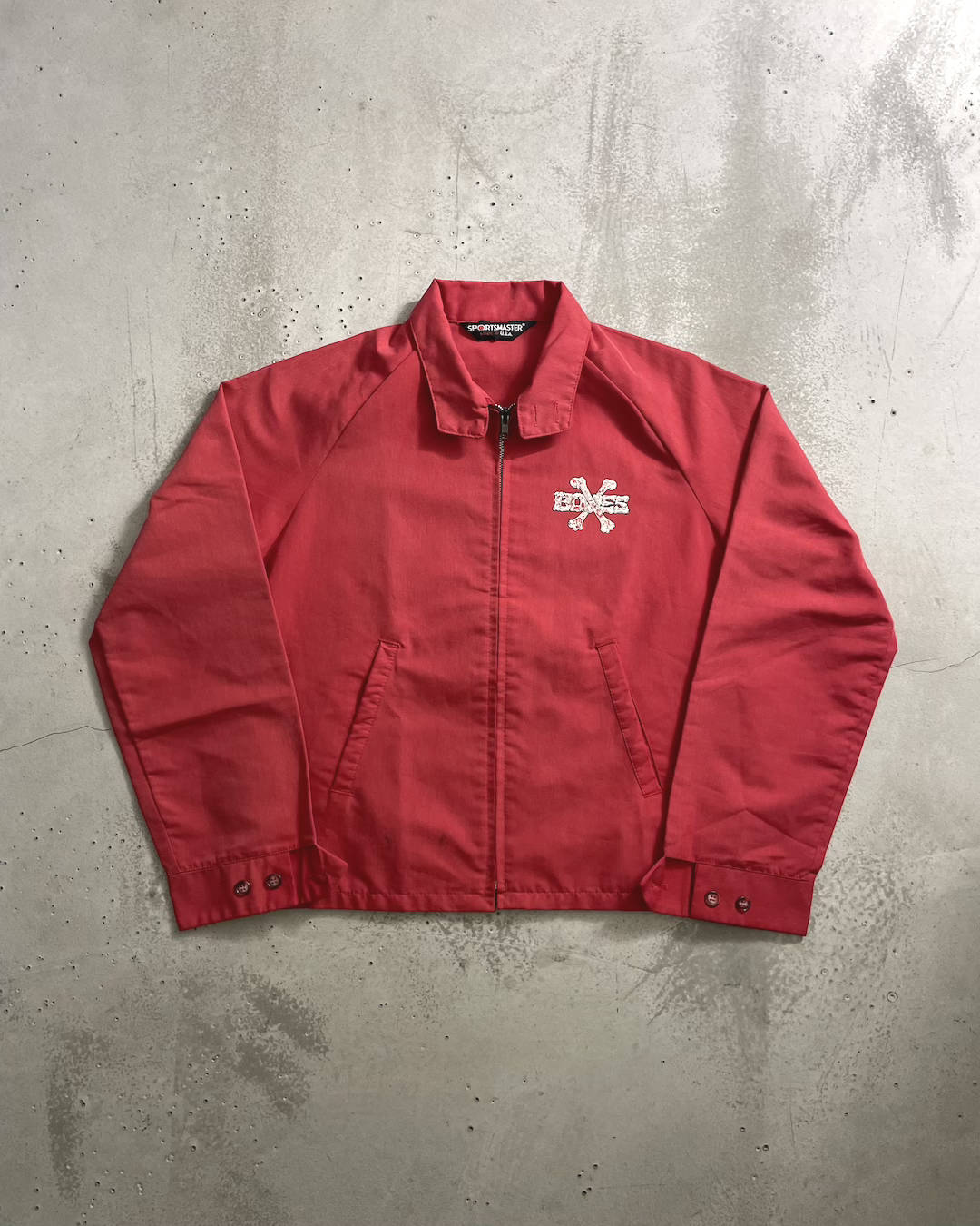 80’s Powell Peralta "Cross Bones" ジップアップジャケット 両面プリント USA製 パウエル クロスボーン