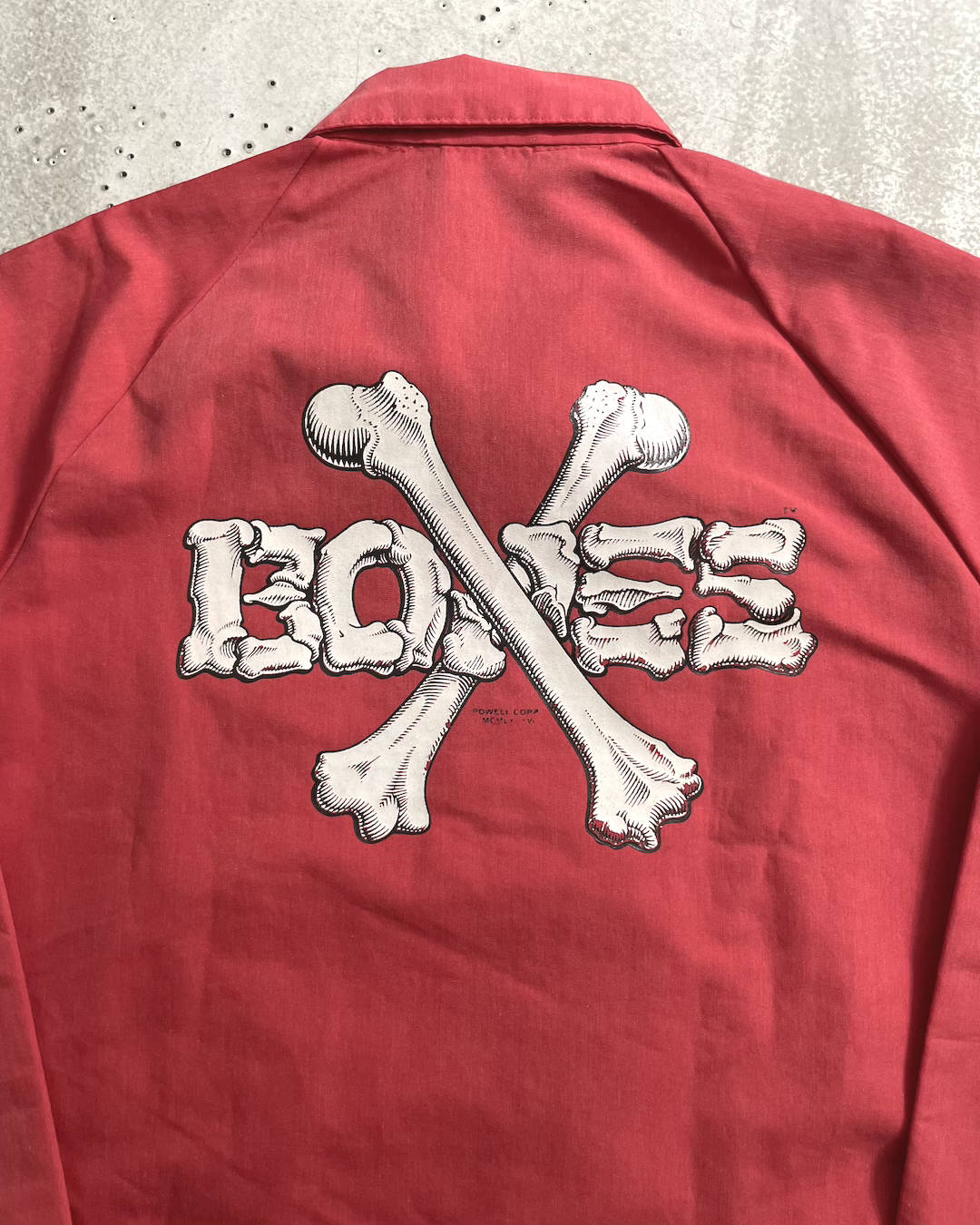 80’s Powell Peralta "Cross Bones" ジップアップジャケット 両面プリント USA製 パウエル クロスボーン