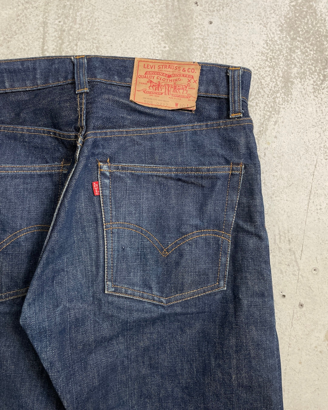 70's Levi's 505 66前期 ボタン裏6 スモールe 42talon ウエストチェーン 平行ステッチ パキパキ W30 L28 リーバイス
