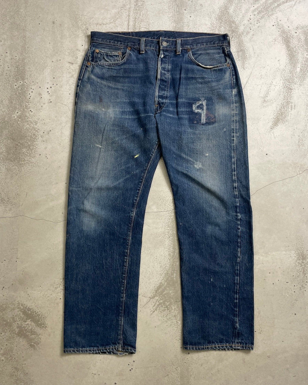 60's Levi's 501 BIGE ボタン裏16 ウエストチェーン 平行ステッチ 赤耳 W34 L30 リーバイス