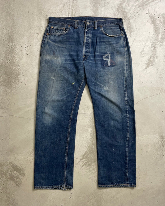 60's Levi's 501 BIGE ボタン裏16 ウエストチェーン 平行ステッチ 赤耳 W34 L30 リーバイス