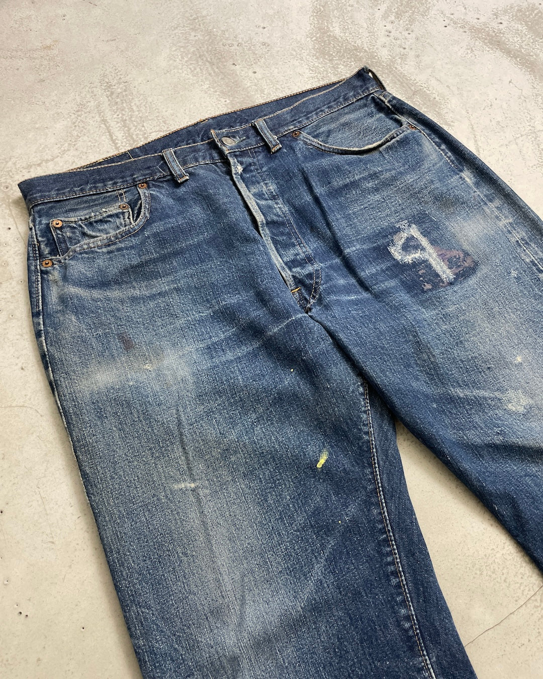 60's Levi's 501 BIGE ボタン裏16 ウエストチェーン 平行ステッチ 赤耳 W34 L30 リーバイス