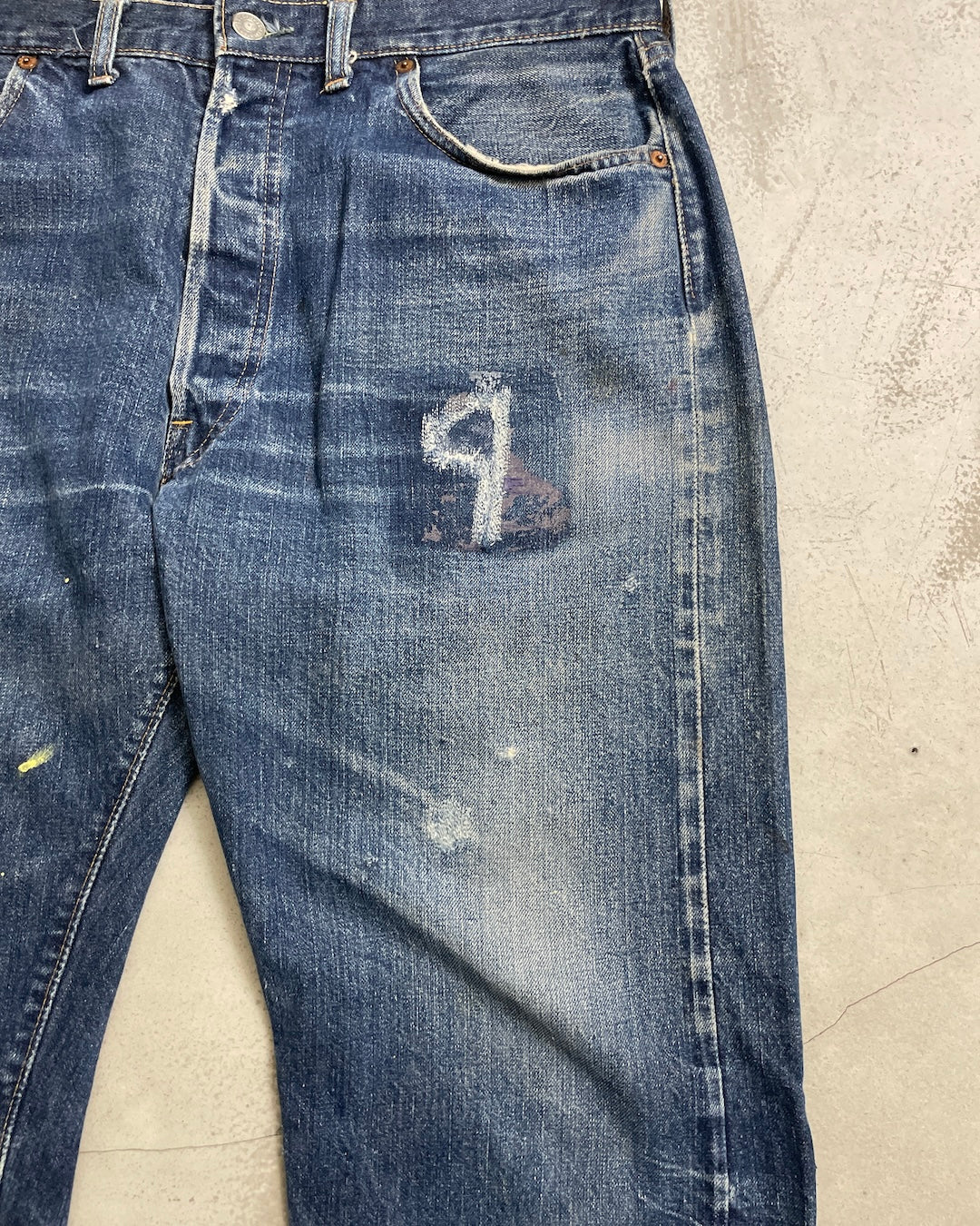 60's Levi's 501 BIGE ボタン裏16 ウエストチェーン 平行ステッチ 赤耳 W34 L30 リーバイス
