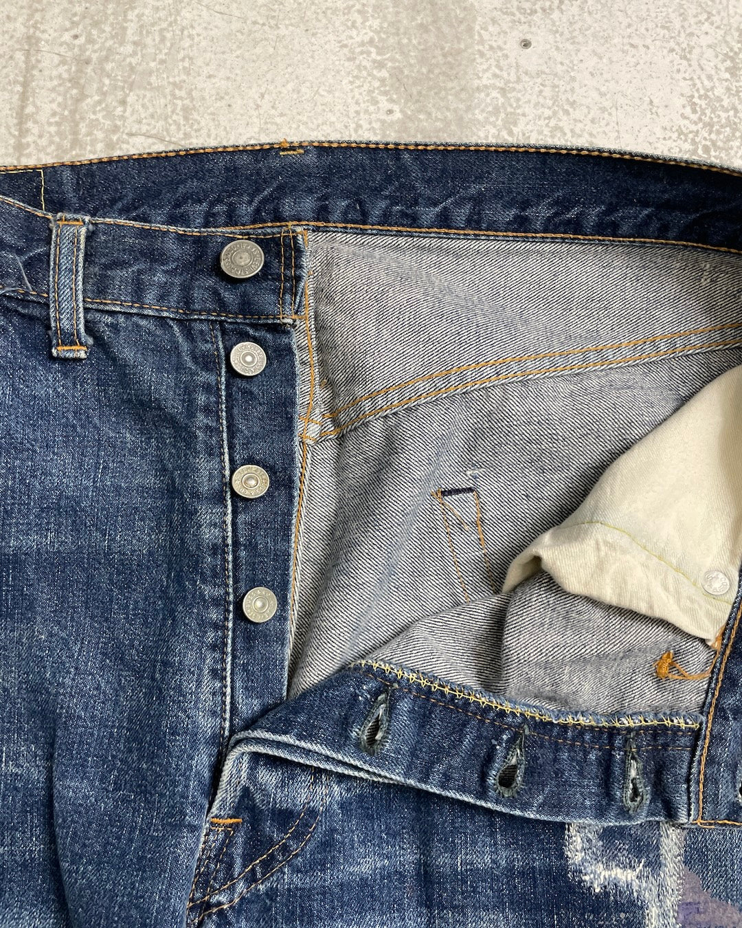 60's Levi's 501 BIGE ボタン裏16 ウエストチェーン 平行ステッチ 赤耳 W34 L30 リーバイス