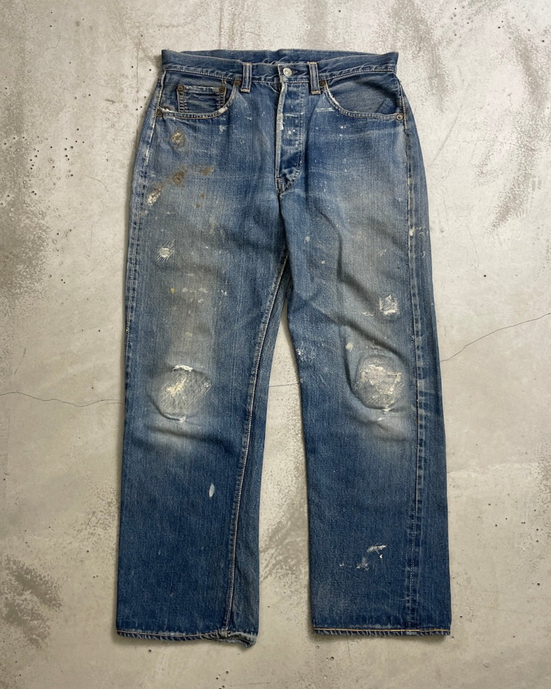 50's Levi's 501XX BIGE オフセット ウエストシングル フロントVステッチ W32 L29 リーバイス