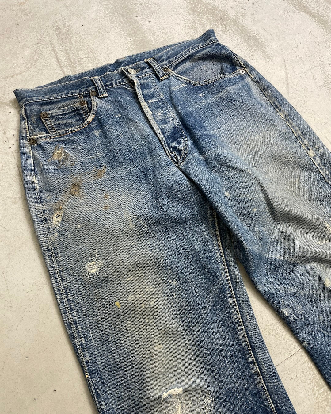 50's Levi's 501XX BIGE オフセット ウエストシングル フロントVステッチ W32 L29 リーバイス