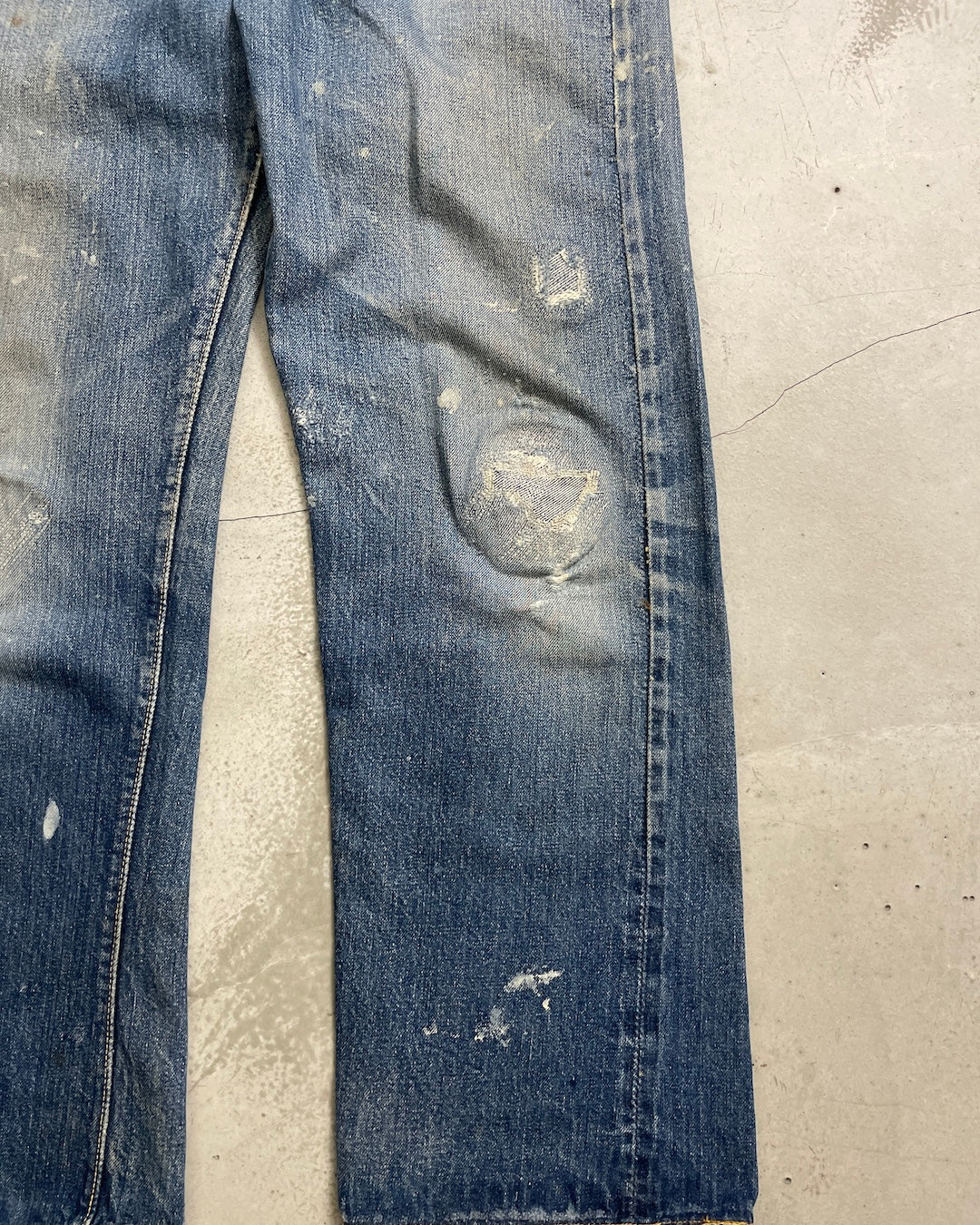 50's Levi's 501XX BIGE オフセット ウエストシングル フロントVステッチ W32 L29 リーバイス
