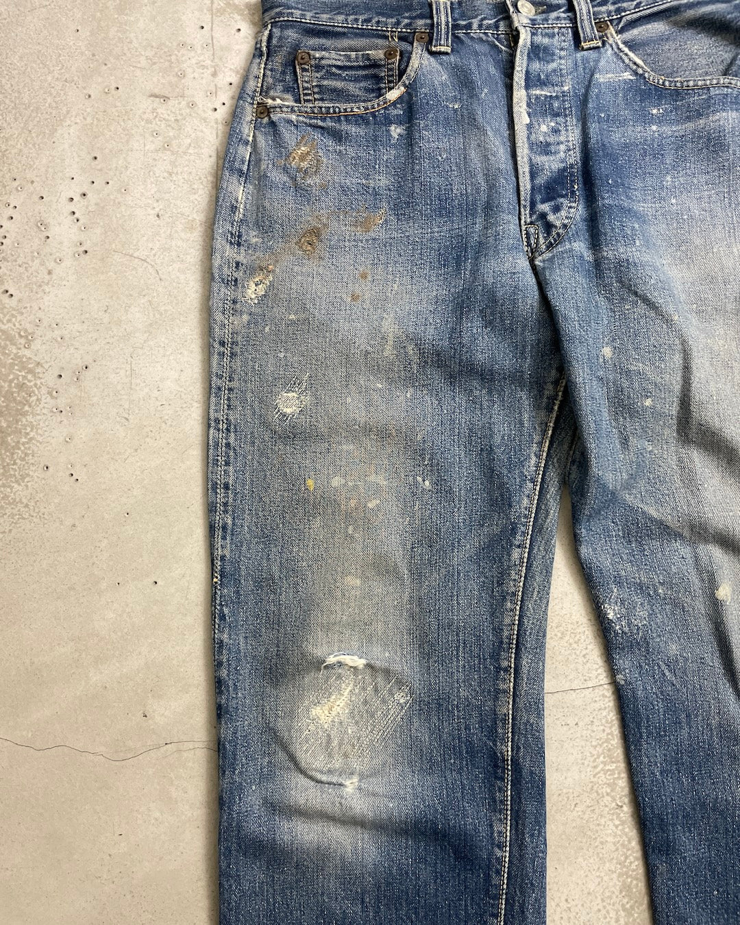 50's Levi's 501XX BIGE オフセット ウエストシングル フロントVステッチ W32 L29 リーバイス