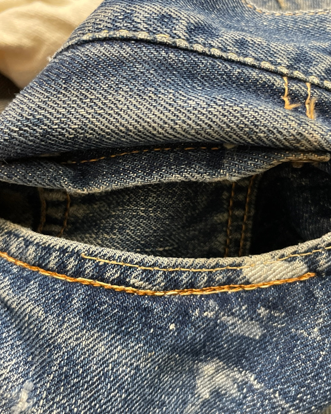 50's Levi's 501XX BIGE オフセット ウエストシングル フロントVステッチ W32 L29 リーバイス