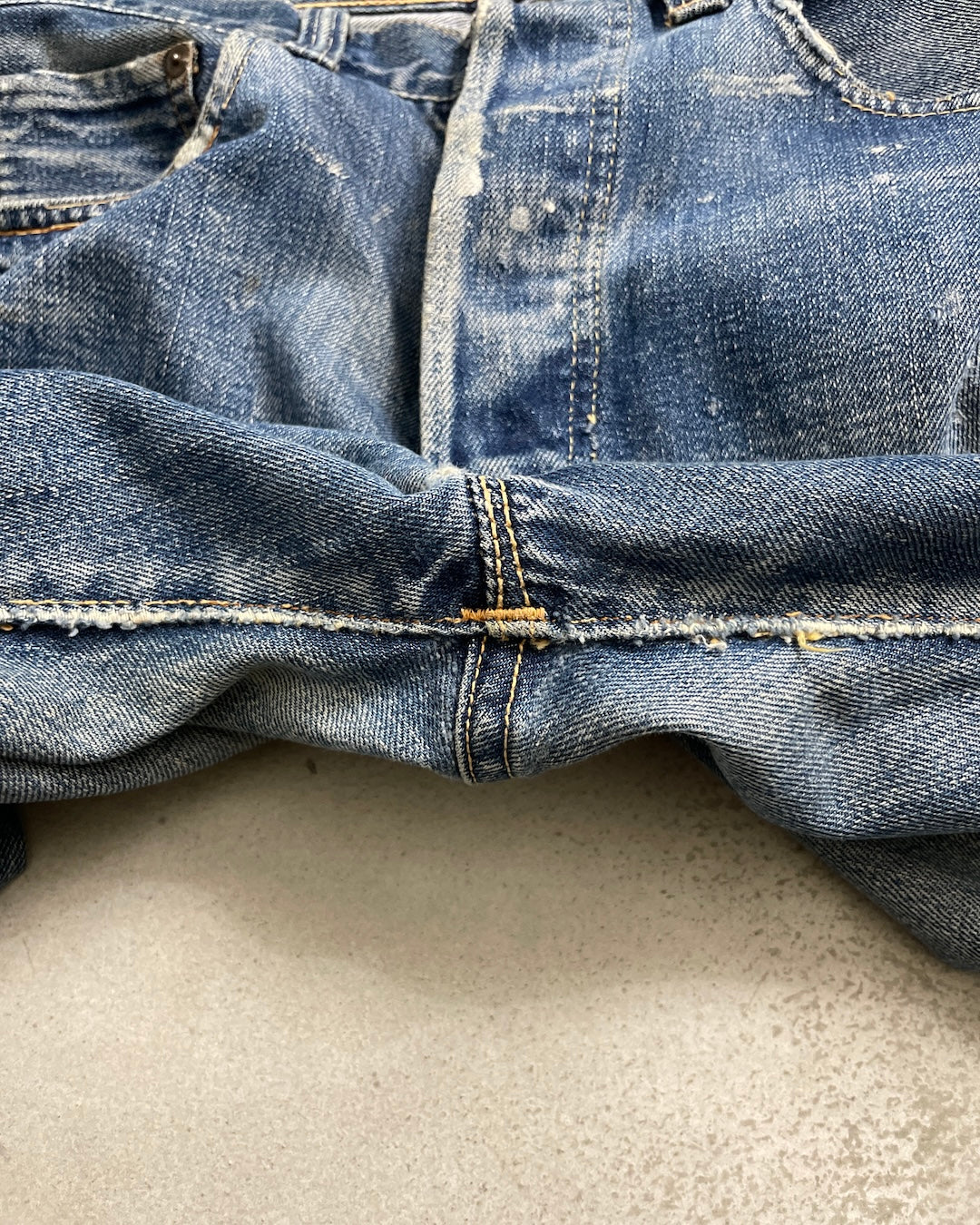 50's Levi's 501XX BIGE オフセット ウエストシングル フロントVステッチ W32 L29 リーバイス