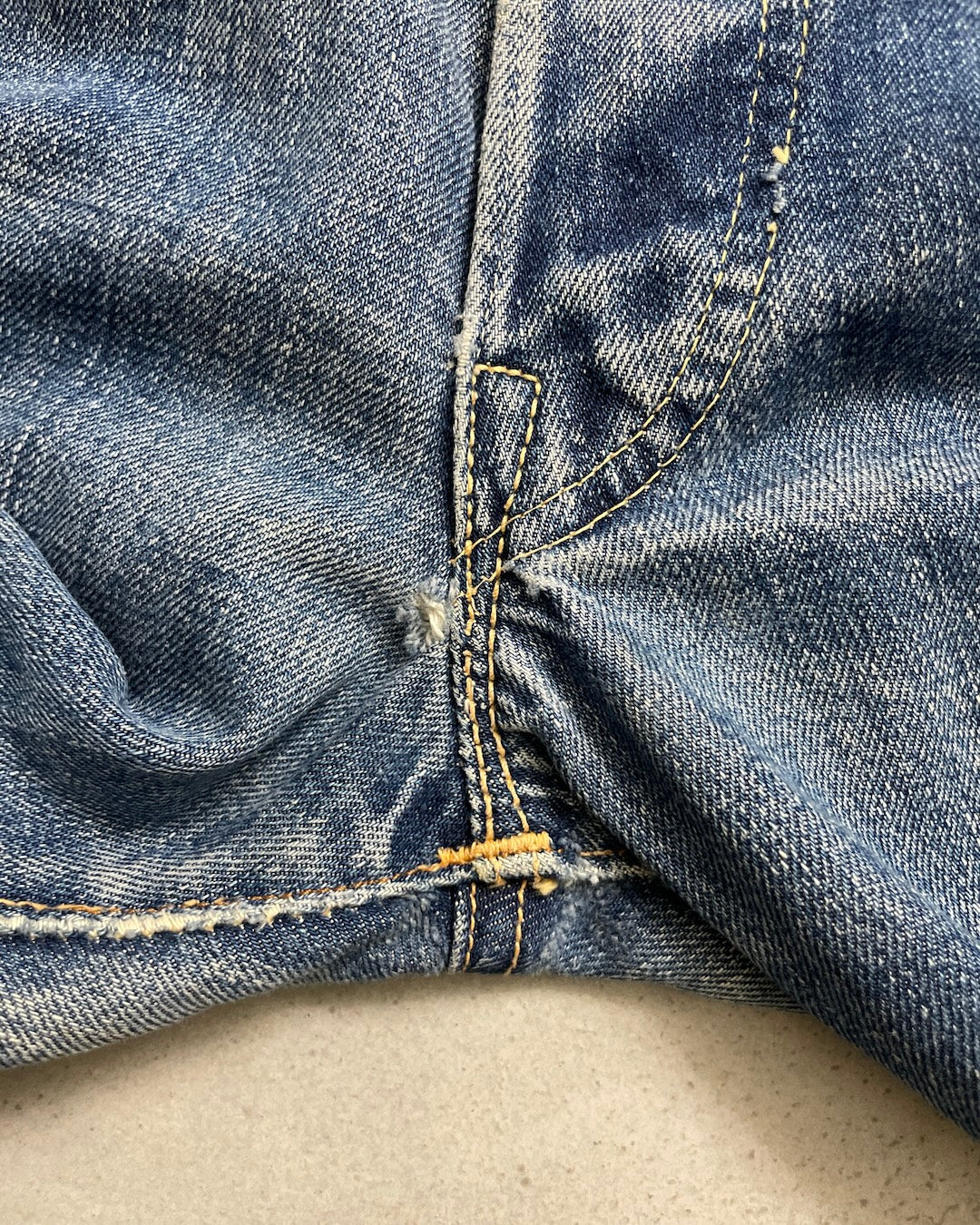 50's Levi's 501XX BIGE オフセット ウエストシングル フロントVステッチ W32 L29 リーバイス