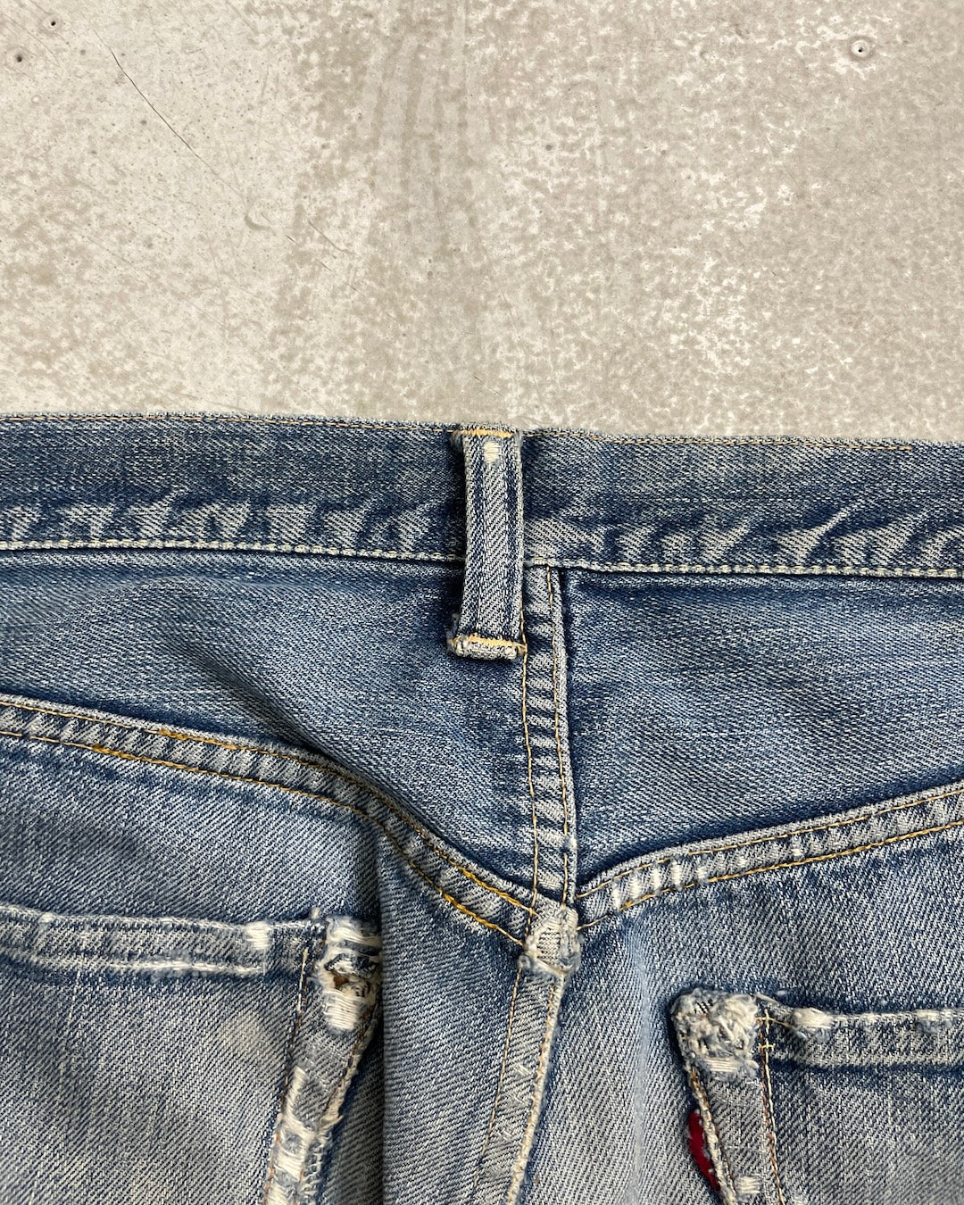 50's Levi's 501XX BIGE オフセット ウエストシングル フロントVステッチ W32 L29 リーバイス