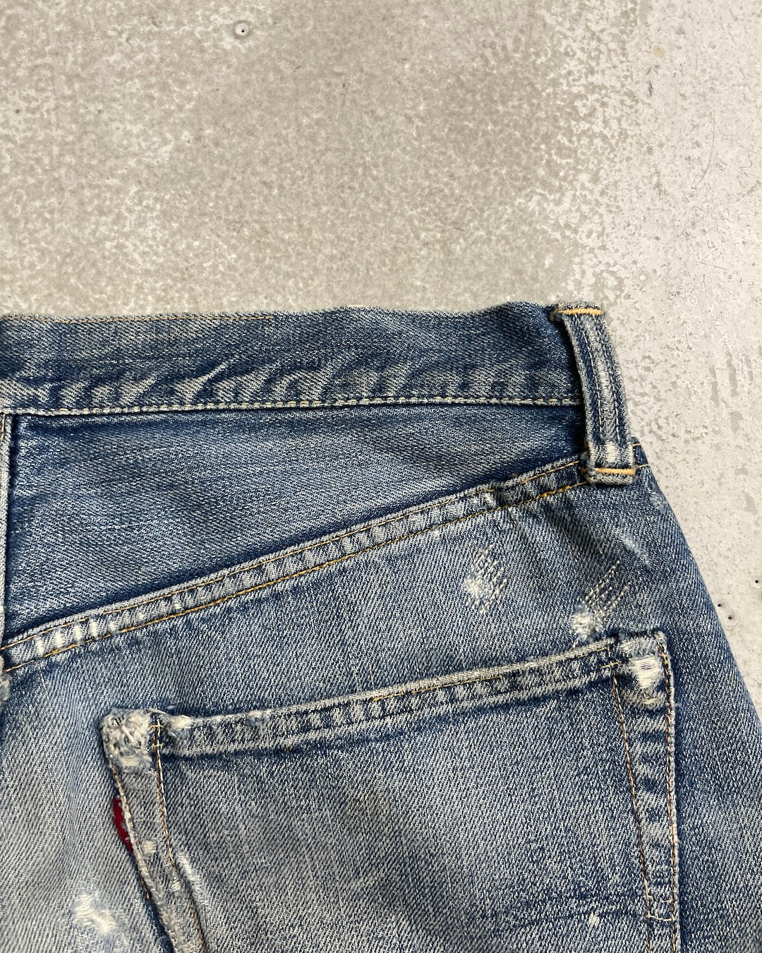 50's Levi's 501XX BIGE オフセット ウエストシングル フロントVステッチ W32 L29 リーバイス