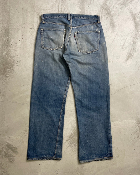50's Levi's 501XX BIGE オフセット ウエストシングル フロントVステッチ W32 L29 リーバイス