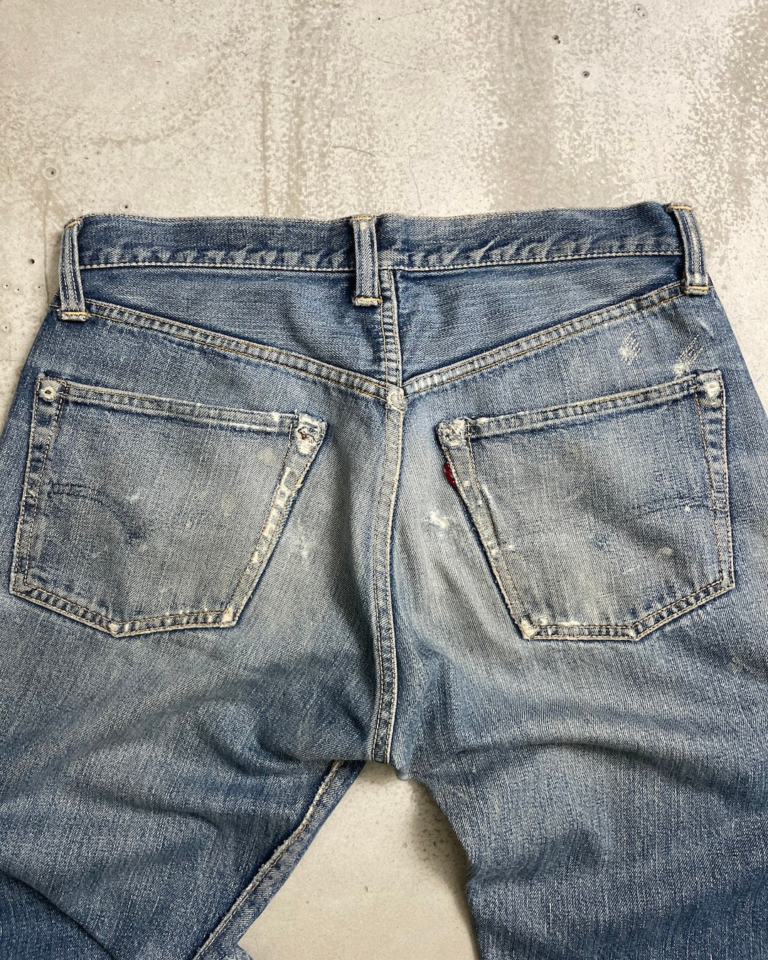 50's Levi's 501XX BIGE オフセット ウエストシングル フロントVステッチ W32 L29 リーバイス